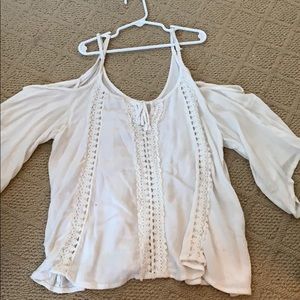 Hollister off the shoulder white top
